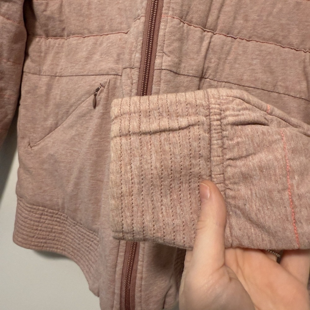 Lululemon The Bomb Bomber Reversible Jacket Bark Berry / Heathered Bark Berry 8 - Picture 12 of 16